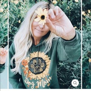 Pawz Saves the Dogs Dog Mom Sunflower Hoodie